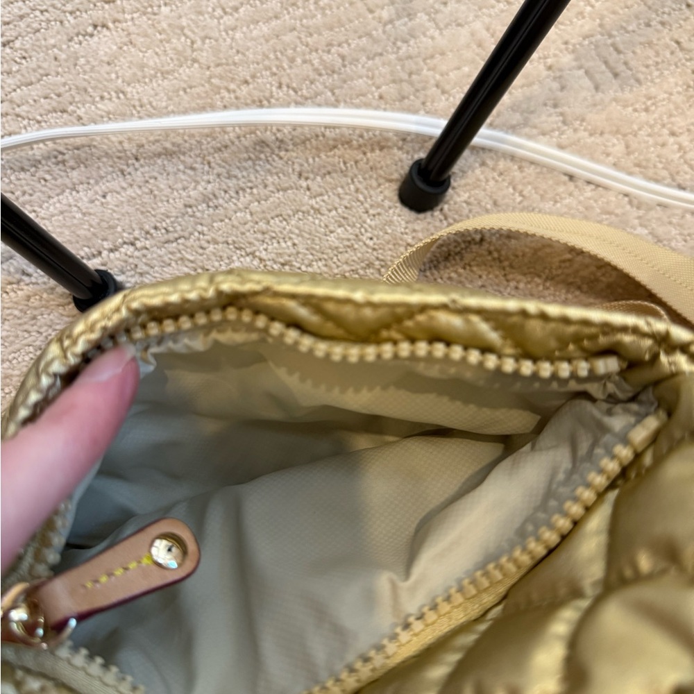 MZ Wallace Gold Metro Camera Quilted Crossbody Bag - Picture 9 of 11